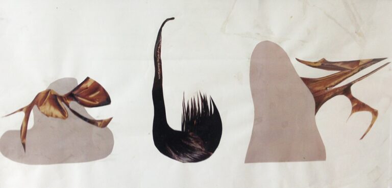 Claudia Liedtke, 1992, Dino, Collage, 15 x32 cm, Barcelona