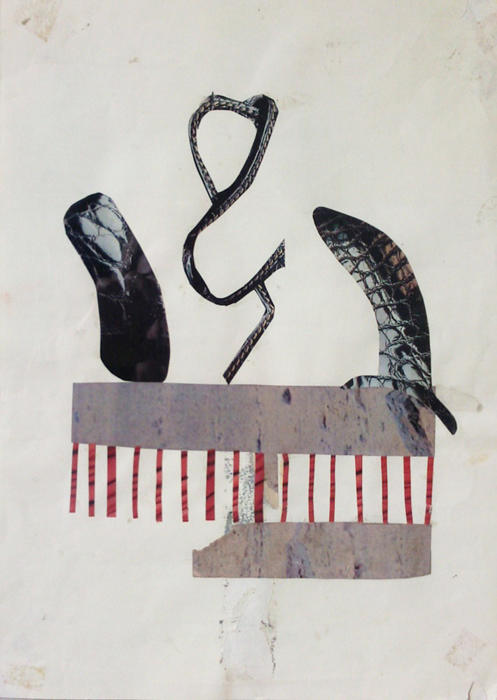 Claudia Liedtke, 1992, Wippe, Collage, 20 x 12 cm