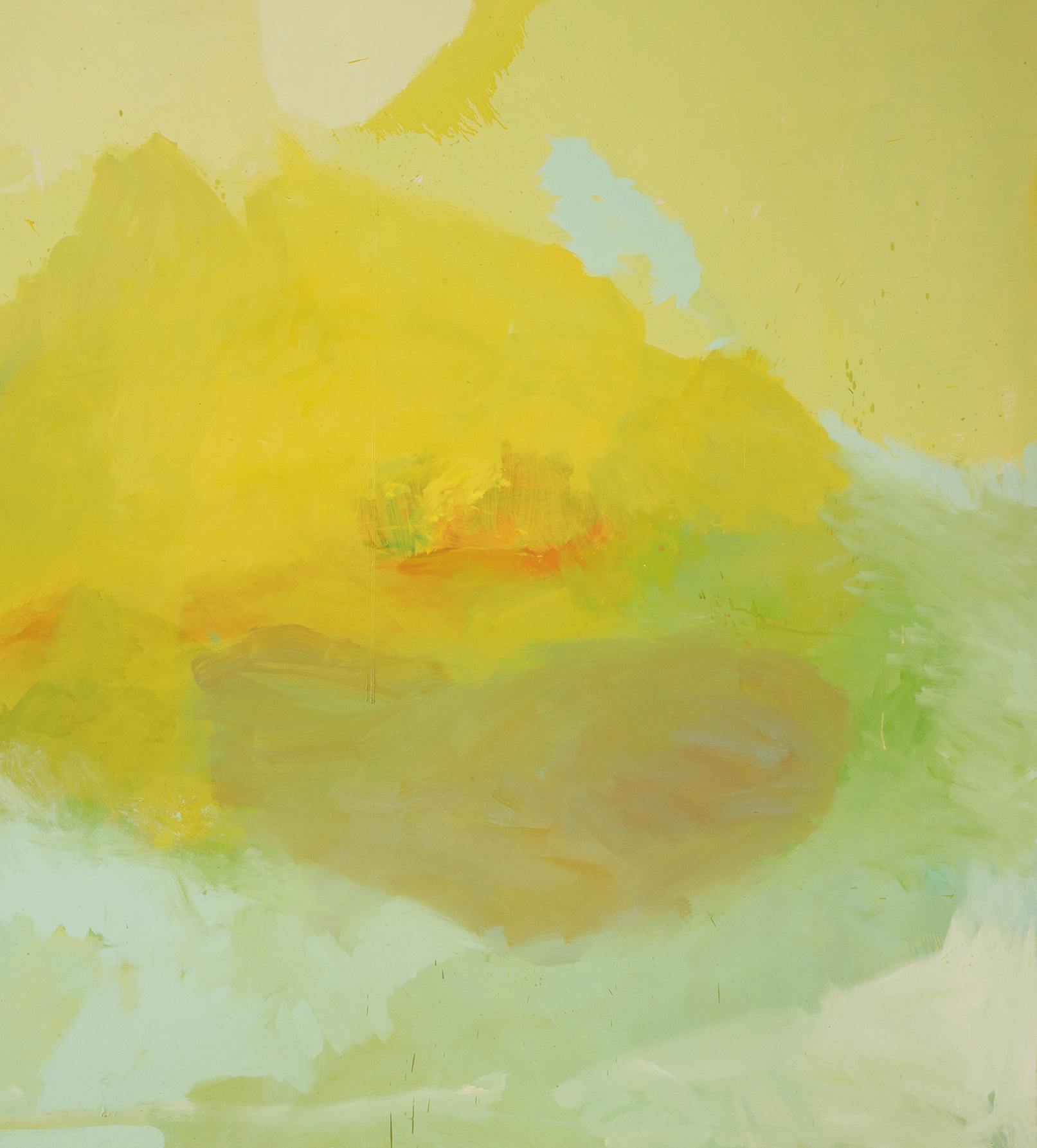 Claudia Liedtke, 1995, Zitronenbild, Oil on canvas, 150 x 140 cm, Oil on canvas, Berlin