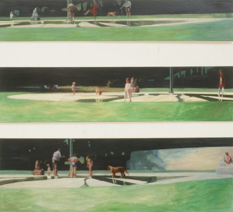 Claudia Liedtke, 1997, Plansche (David), Photocopy and oil on canvas, 120 x 115 cm, Berlin